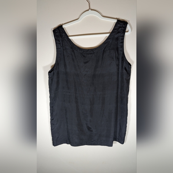 Vintage Black Silk Sleeveless Top - Picture 3 of 3